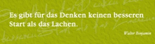Lachen ist der beste Start zum Denken